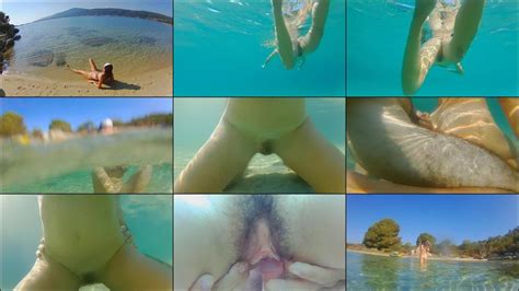 Island Fuck Adventure Underwater Sperm Liking From Vagina Enjoy Sex Masturbate Underwater Sex
