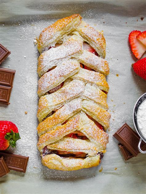In A Nutshell Chocolate Strawberry Pastry Braid