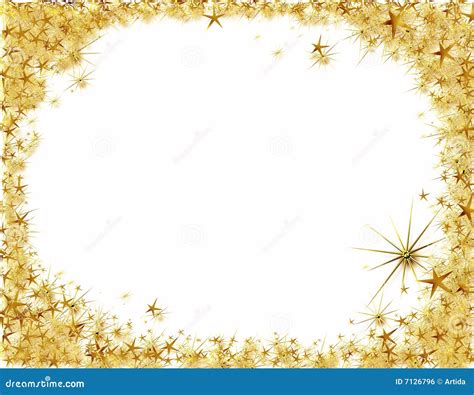 Christmas Frame With Golden Stars Royalty Free Stock Image Image 7126796