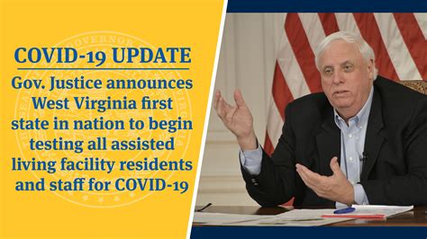 Covid 19 Update Gov Justice West Virginia First State In Nation To