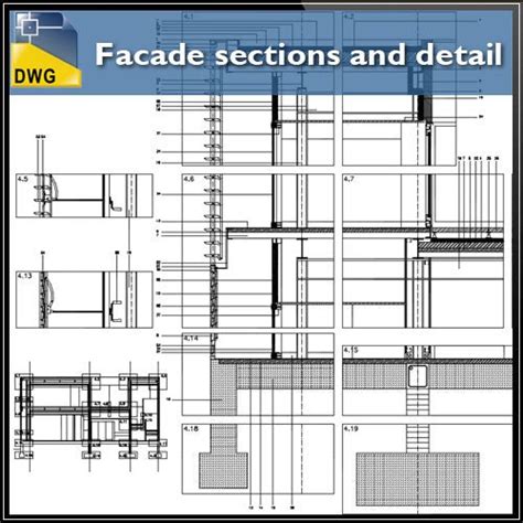 Facade Sections And Details Cad Design Free Cad Blocksdrawingsdetails