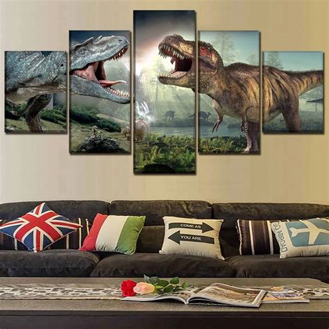 Canvas Print Movie Poster 5 Piece Jurassic World 2 Dinosaurs Pictures