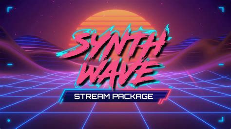 Drawing And Illustration Animated Retrowave Stream Overlay Package