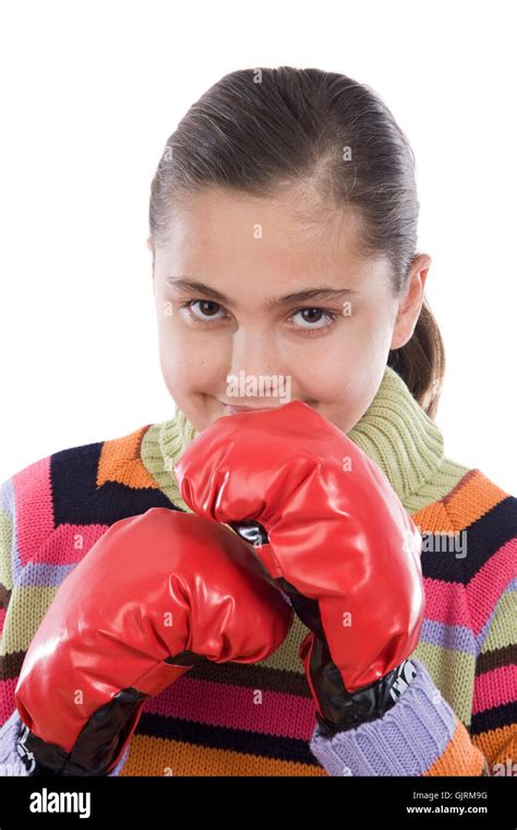 Gloves Boxing Girl Stock Photo Alamy