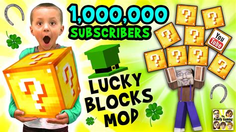 1 Million Subscribers Minecraft Lucky Block Mod Fgteev Gameplay Fun W