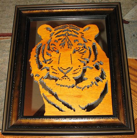 Tiger Scroll Saw Scroll Saw Work My First Mirrored Project Eric