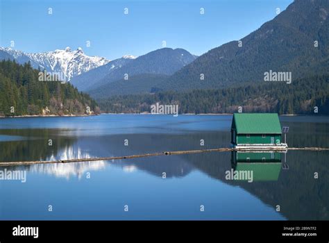 Capilano Lake Reservoir North Vancouver The View Of The Lions