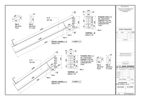 Gambar Konstruksi Baja Wf Dwg – serat