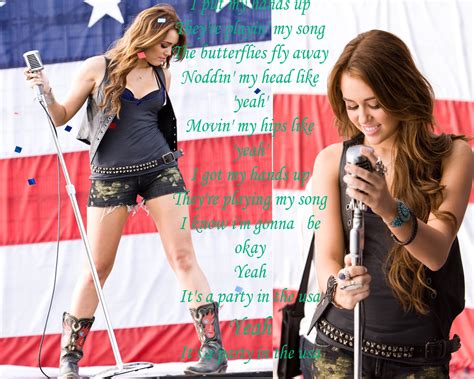 Miley cyrus' 2009 song is so well known that most of us could sing it in our sleep. Party in the USA wllpaper - Party in the USA Miley cyrus ...