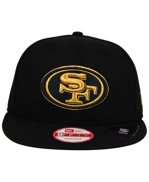 Ktz Wool San Francisco 49ers Metallic Gold 9fifty Snapback Cap In Black