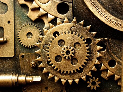 Gears mechanical technics metal steel abstract abstraction steampunk