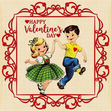 Valentine Children Vintage Card Free Stock Photo Public Domain Pictures