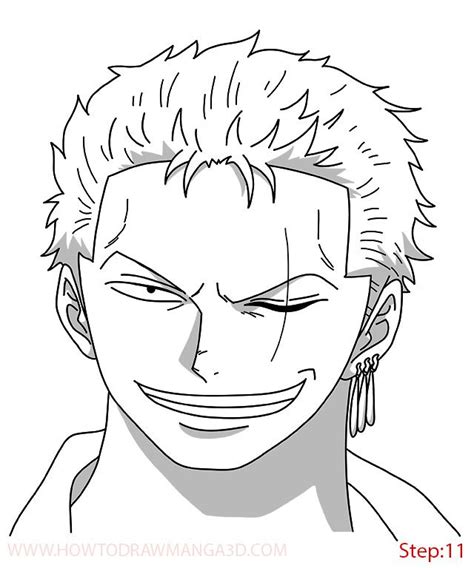 Howdrawzorotimeskipstep11 One Piece Drawing Manga Anime One