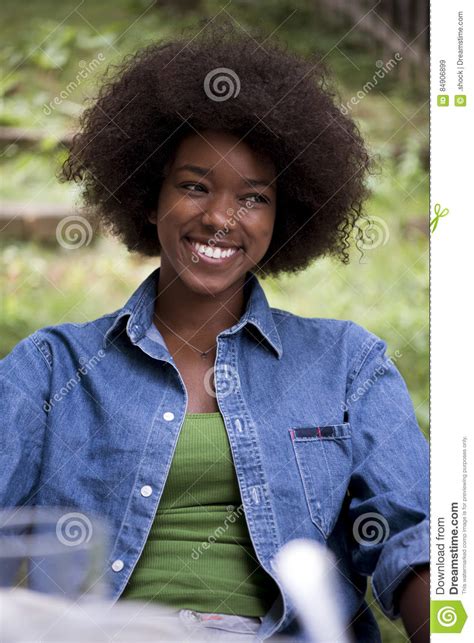 Portrait Of Beautiful Happy African American Girl Stock Image Image Of Female Gorgeous 84906899