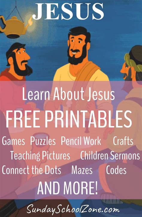 Free Printable Jesus Bible Activities On Sunday School Zone