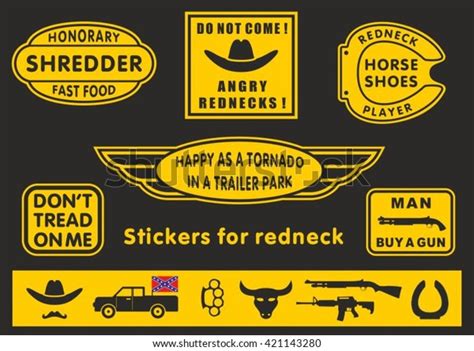 Stickers Rednecks Stock Vector Royalty Free 421143280 Shutterstock