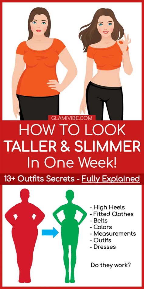 Secrets To Look Taller And Slimmer In One Week Slimming Outfits