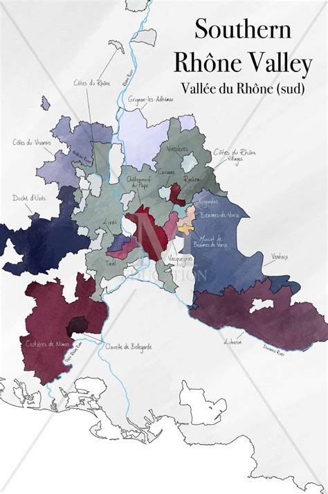 Southern Rhône Valley Wine Map Meducation Online Wine Education