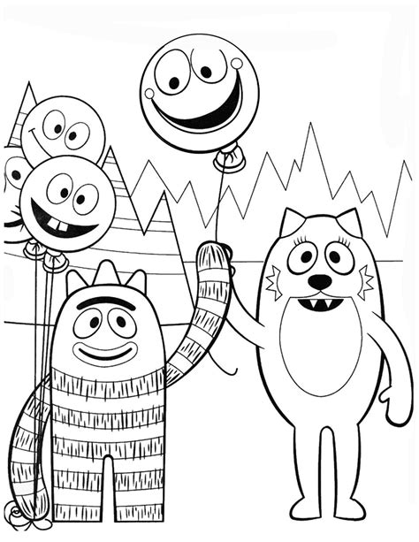 Yo Gabba Gabba Coloring Pages Encourage Kids to Sing and Dance