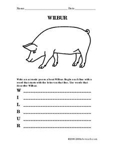 Charlotte's web novel study bundle consists of three fun filled character traits products! Charlotte's Web Worksheet for 4th - 6th Grade | Lesson Planet