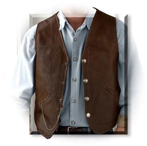 Coronado Mens Genuine Bison Leather Laredo Concealed Carry Vest