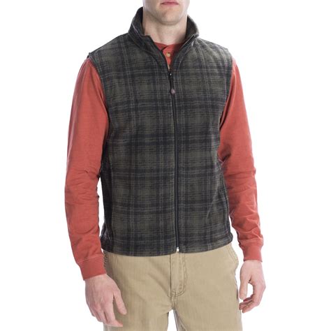 Woolrich Andes Fleece Plaid Vest For Men
