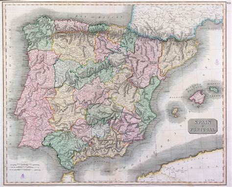 Montesdetoledo Mapa De España Y Portugal 1815