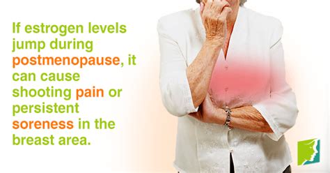 During a woman's menstrual cycle, her uterus and breast tissue are exposed to estrogen. Breast Pain during Postmenopause FAQs | Menopause Now