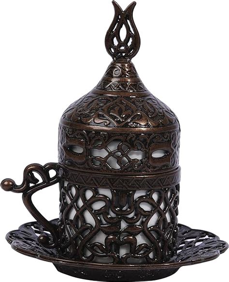 Turkish Coffee Cup Porcelain Silver Brass Ottoman Turkish Arabic