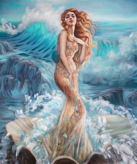 Interview Painter Visualizes Powerful Women As Goddesses Of The Sea Aphrodite Painting Venus
