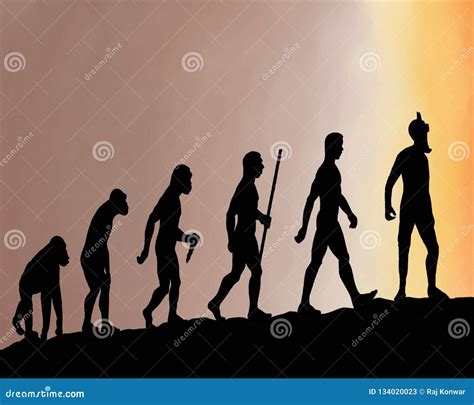 Human Evolution Stock Illustration Illustration Of Changing 134020023