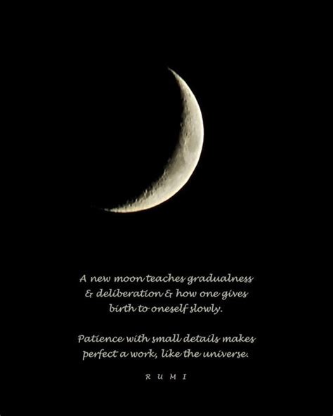 Rumi Moon Quote A New Moon Waxing Crescent Moon Silver Moon