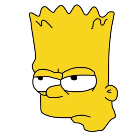 Bart Simpson Angry Face Sticker Mania