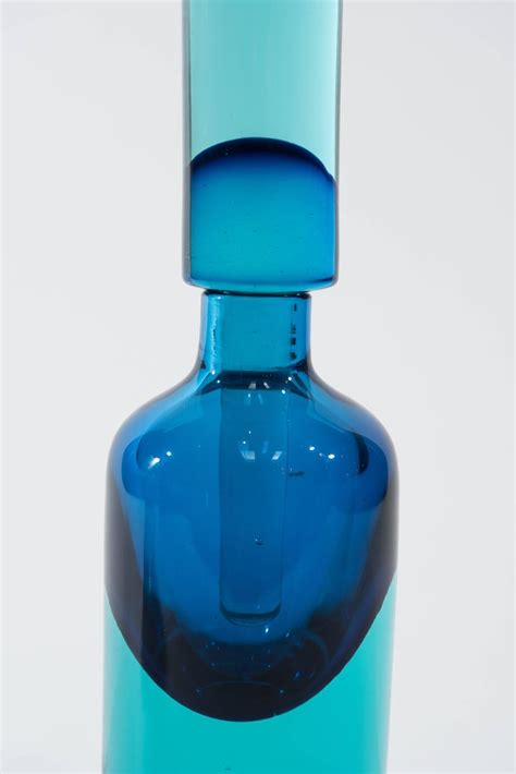 Murano Glass Sommerso Perfume Bottle Attributed To Flavio Poli At 1stdibs