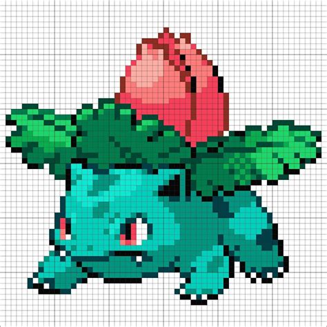 Ivysaur Pixel Art Pixel Art Pokemon Pokemon Cross Stitch