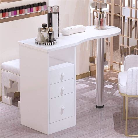 Beauty Nail Tableprofessional Manicure Table Nail Station Table Desk Salon Workstation Storage