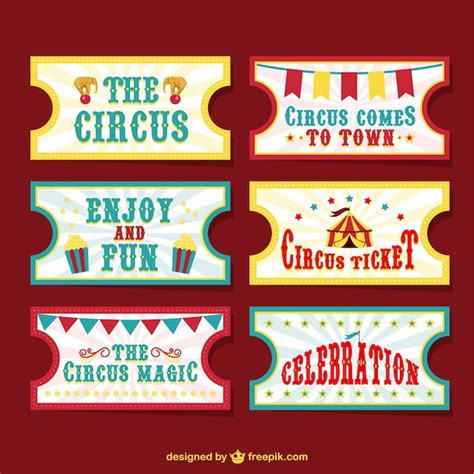 Free Vector Circus Tickets