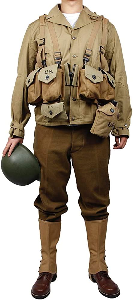 Ww2 Us Army M41 Uniform Equipment With M1 Helmet 101 Boot