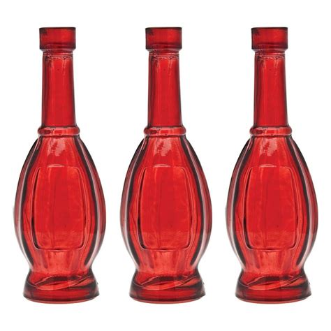 3 Pack 6 5 Vera Clear Vintage Glass Bottle With Cork Diy Wedding Flower And Bud Vases Glass