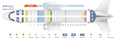 Seat Map Airbus A319 100 Delta Airlines Best Seats In Plane