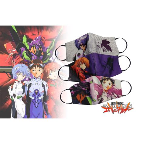 Anime Face Mask Neon Genesis Evangelion Dust Proof Breathable High