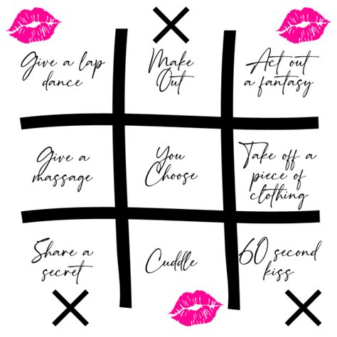 Adult Tic Tac Toe A Sexy Date Night Game Bold And Bubbly