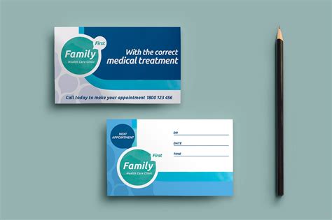 Healthcare Clinic Appointment Card Template In Psd Ai And Vector