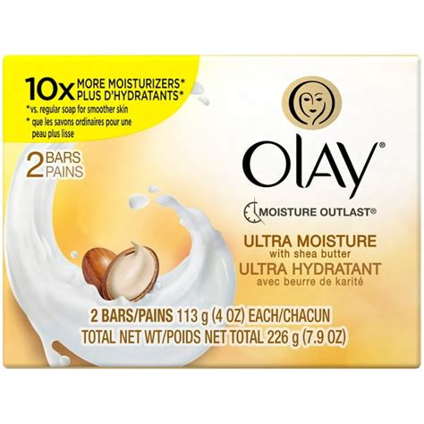 Olay Ultra Moisture Cleanser Beauty Bars Soap 4 Oz 2 Count Walmart