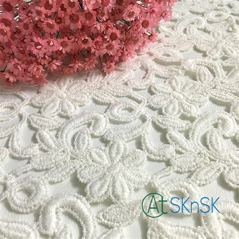 Buy 200yardlot Cotton Lace Fabric White 7 Flower