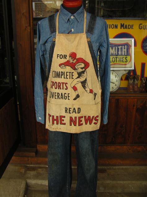 Vintage The News Canvas Newsboy Apron Rock A Hula Vintage Clothing
