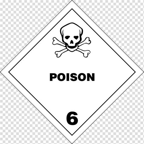 Placard Dangerous Goods Toxicity HAZMAT Class 6 Toxic And Infectious