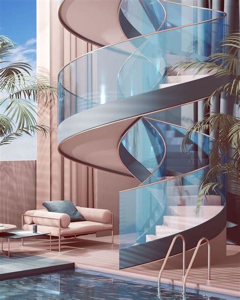Spiral Glazed Stairs Interior Architecture Design Dream Home Design