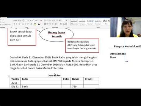 Contextual translation of hapuskira akaun peruntukan hutang lapuk into english. Prinsip Perakaunan Modul 8.3 Hutang lapuk, Hutang lapuk ...