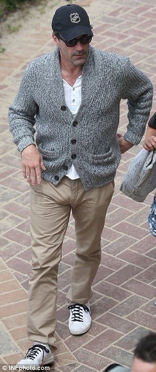 mad men s jon hamm shows off his famous bulge again daily mail online